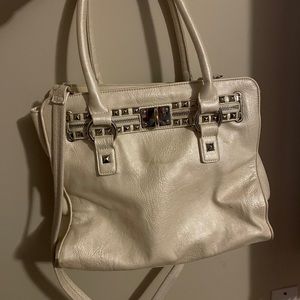 Off white/cream cross body purse